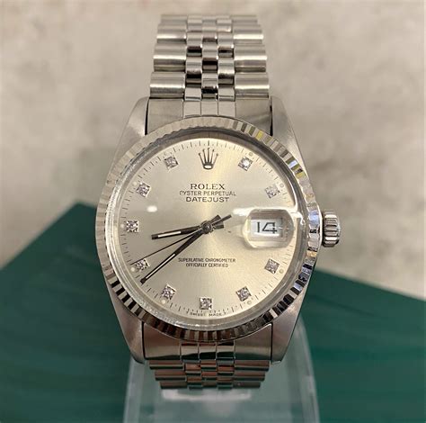 factory set diamond rolex datejust|Rolex diamond Datejust 36mm men's.